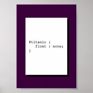 Póster Flotador titánico ningunos CSS divertido