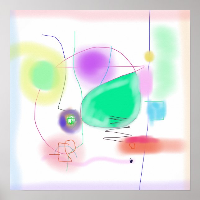 Póster Flotando a través del espacio (Frente)