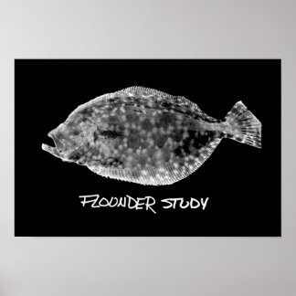 Póster Flounder Study print "VERY POPULAR"
