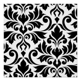 Póster Flourish Damask Art I Black on White