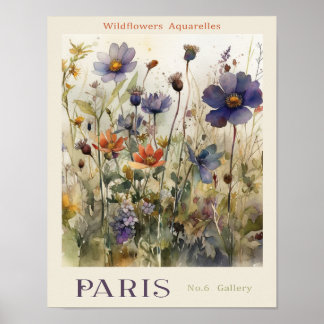 Póster Flower Aquarelles Market Paris No. 6 Gallery