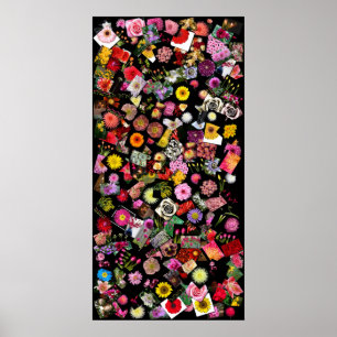 Póster flower collage