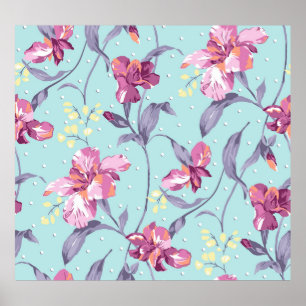 Póster flower design textile illustrationart,background,d