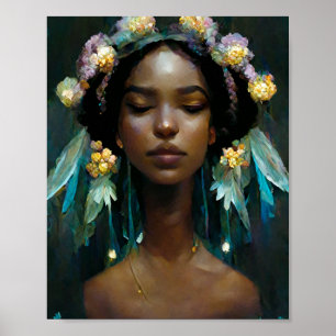 Póster Flower Fae Fantasy Art Poster