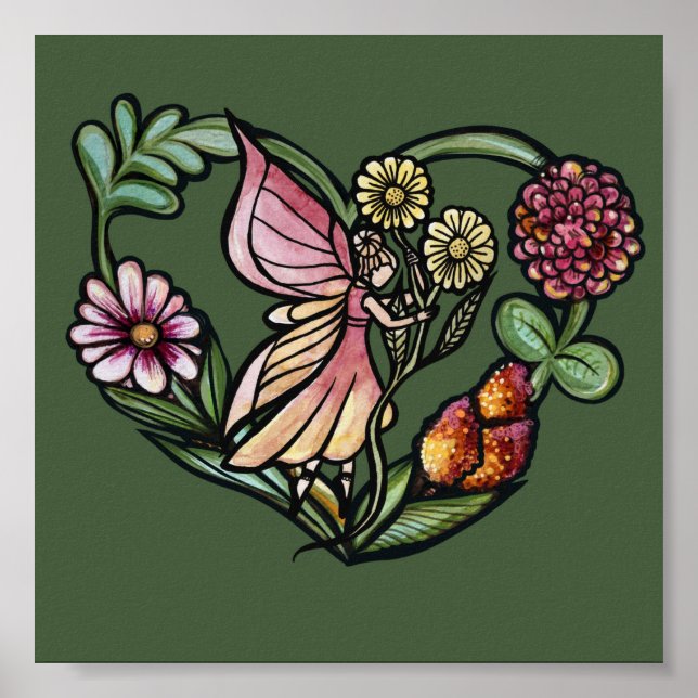 Póster Flower Fairy Garden Faiys (Frente)