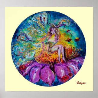 Póster FLOWER FAIRY IN THE NOCHE Fantasy