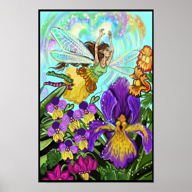 Póster Flower Garden Fairy Magic (Frente)