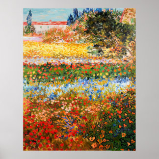 Póster 'Flower Garden' Vincent van Gogh.
