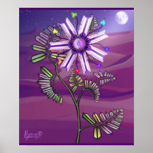 Flower in the desert Poster