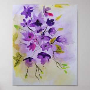 Póster Flower Lover Purple Flowers