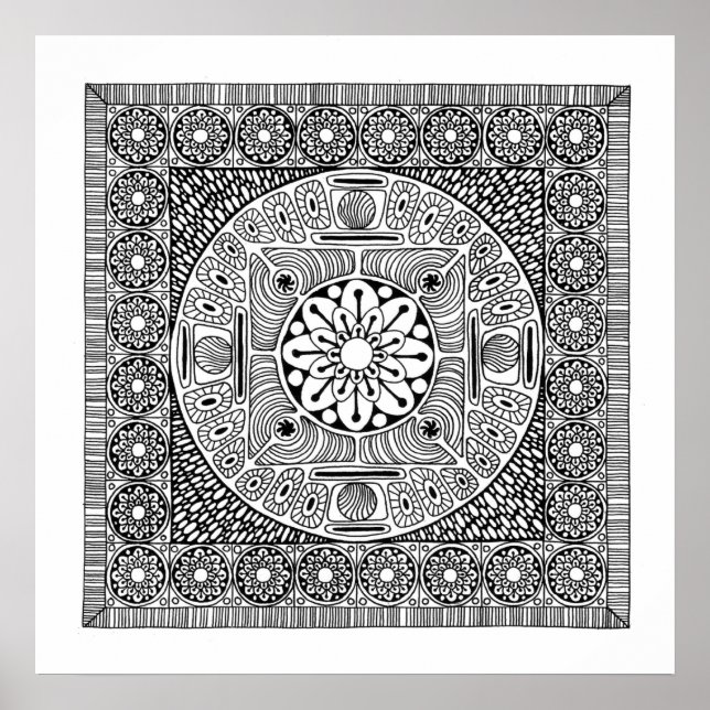 Póster Flower Mandala II (Frente)