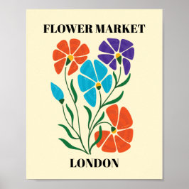 Póster Flower Market Editable London