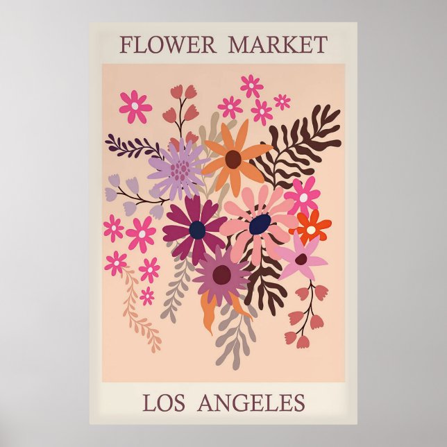 Póster Flower Market Poster Los Angeles (Frente)