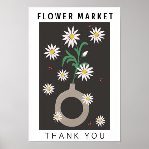 Póster Flower Market Thankyou