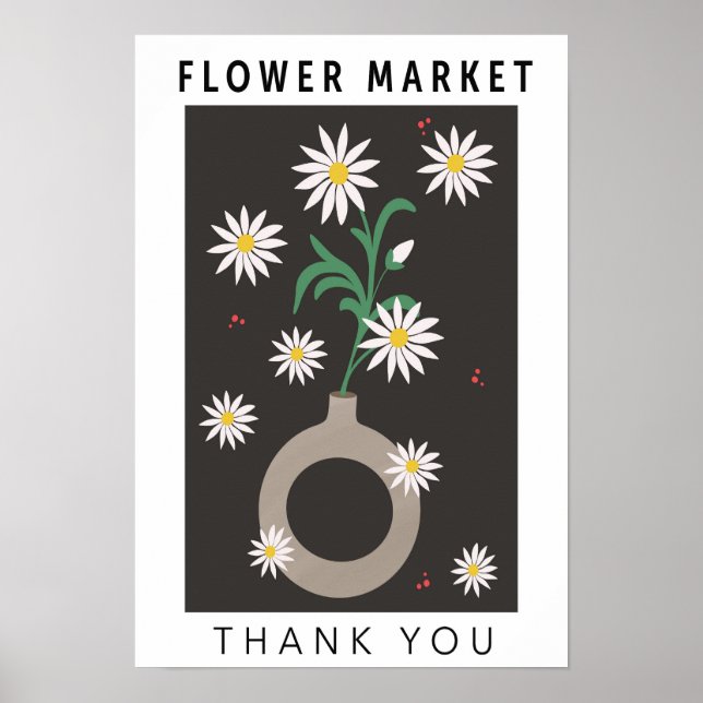 Póster Flower Market Thankyou (Frente)