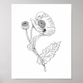 Póster Flower Minimalist Poster Paper (Matte)