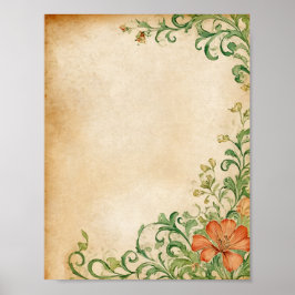 Póster Flower Scrapbook & Junk Journal Supplies Download
