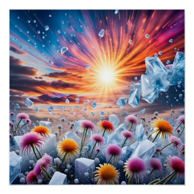 Póster Flower Sunset (Anverso)