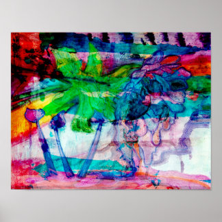 Póster "Flower Thing" abstract art poster 11 x 14