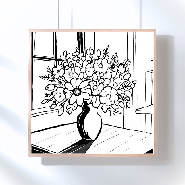 Póster Flower Vase Moderno Minimalista (Subido por el creador)
