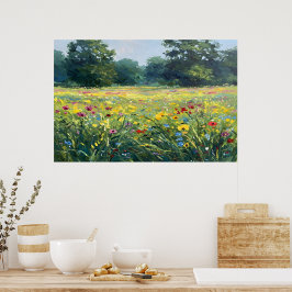 Póster Flowered field