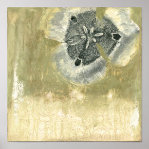 Póster Flowerhead Abstract with Glazed Texture