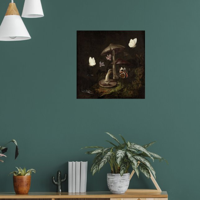 Póster Flowers mushrooms butterflies lizard & Snake (Salón 1)