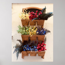Póster Flowers on the Wall in Nice Photography Poster 