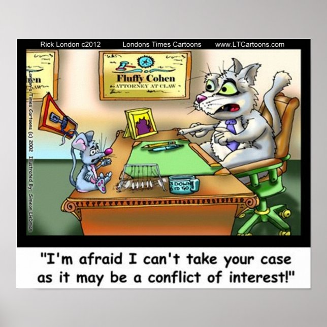 Póster Fluffy Cohen Attorney At Claw Funny Poster (Frente)