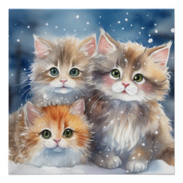 Póster Fluffy Kittens