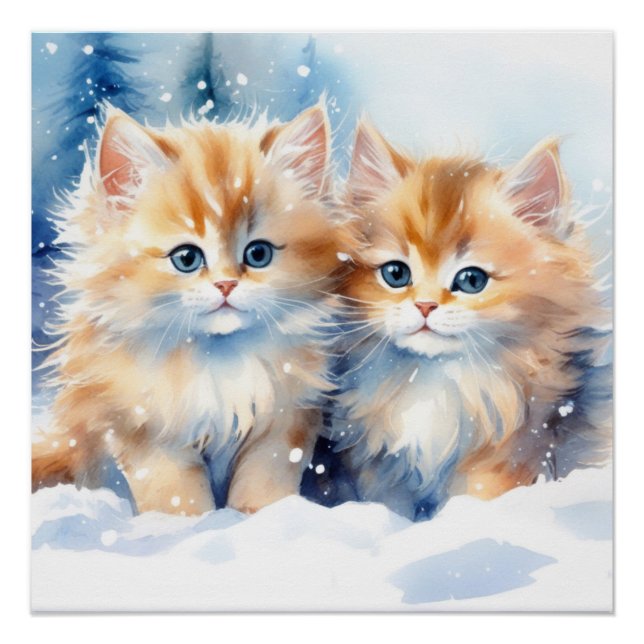 Póster Fluffy Kittens (Anverso)
