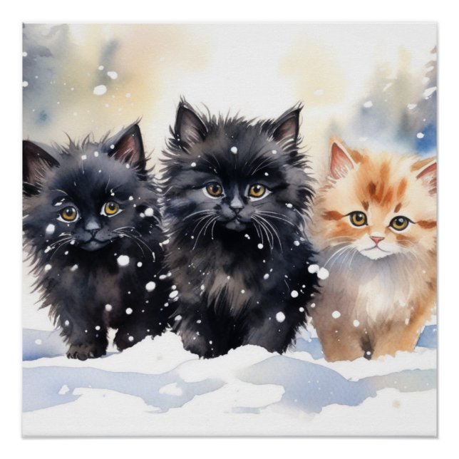Póster Fluffy Kittens (Anverso)