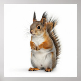Póster Fluffy Squirrel Art