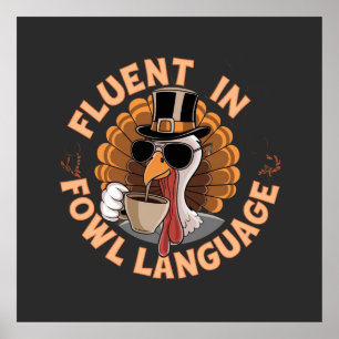 Póster Fluidez en el lenguaje de las aves para el pollo