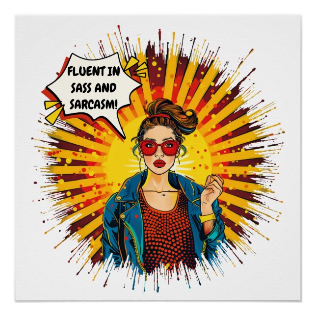 Póster Fluidez En El Sass Y El Sarcasmo (Anverso)