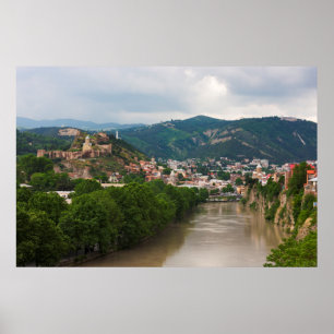 Póster Fluir por el río Mt'k'vari, Tiflis
