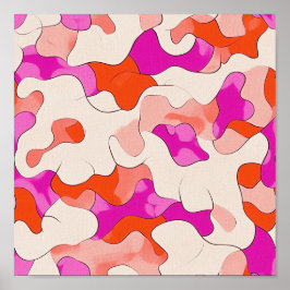 Póster Flujo abstracto vibrante