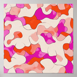 Póster Flujo abstracto vibrante