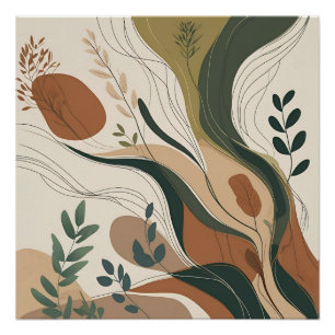 Póster Flujo botánico - Resumen de la naturaleza en los t