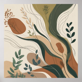 Póster Flujo botánico - Resumen de la naturaleza en los t