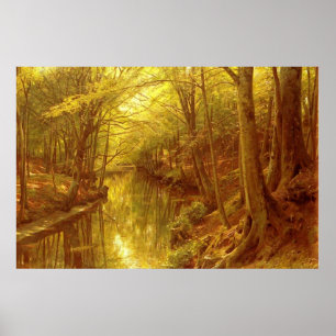 Póster Flujo de bosque
