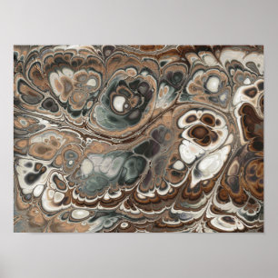 Póster Flujo de mármol Earthstone
