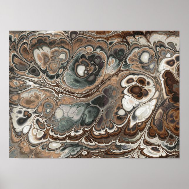 Póster Flujo de mármol Earthstone (Frente)