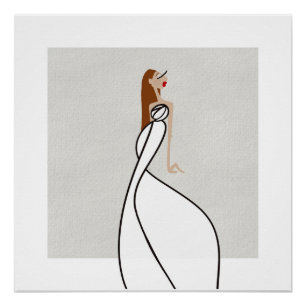 Póster Flujo de Musa Elegante 1 Arte de Moda Glam
