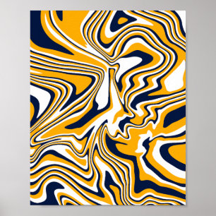 Póster Flujo de Naranja abstracto