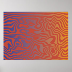 Póster Flujo de Sueño l Patrón Abstracto Trippy - No. 01