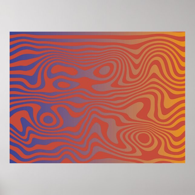 Póster Flujo de Sueño l Patrón Abstracto Trippy - No. 01 (Frente)