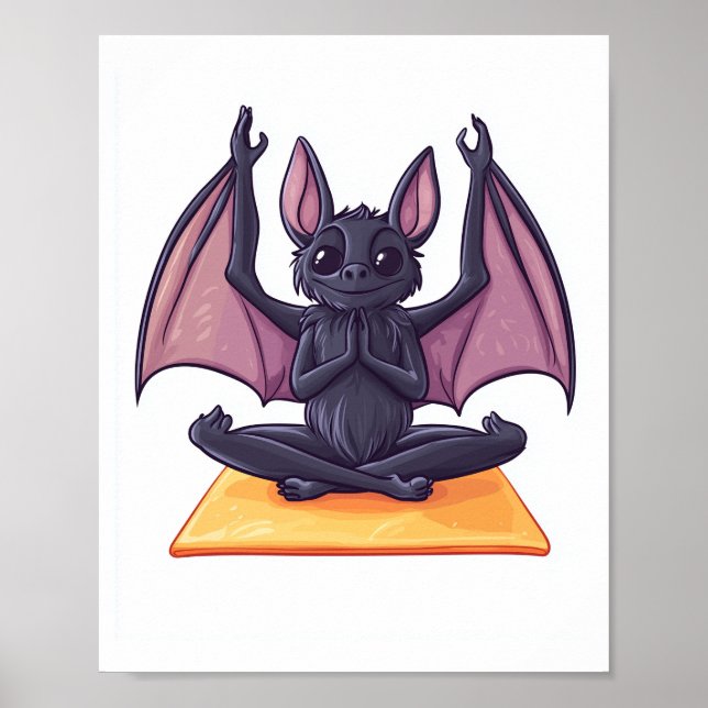 Póster Flujo de Yoga de Murciélago (Frente)