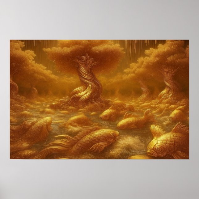 Póster Flujo Dorado (Frente)