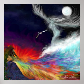 Póster Flujos simbólicos - Colores de la imaginación
